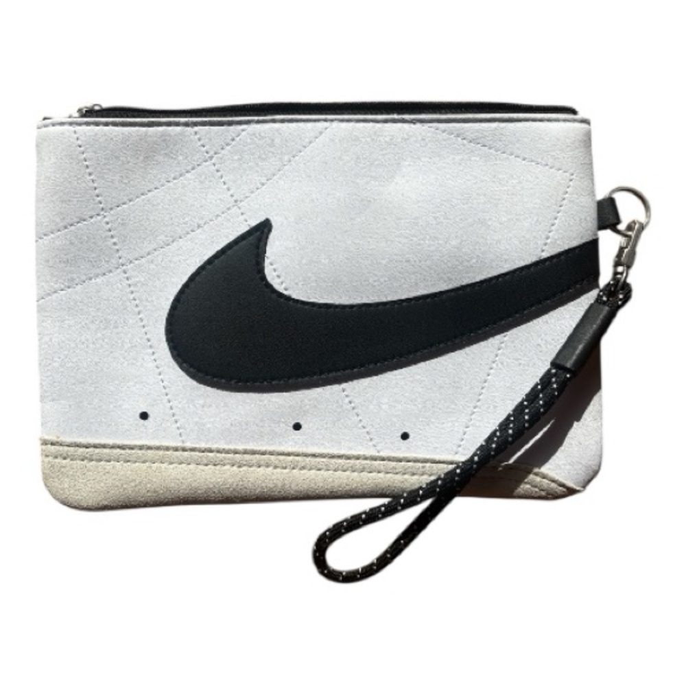 Nike Wristlet Pouch Black & White Swoosh Clutch Bag